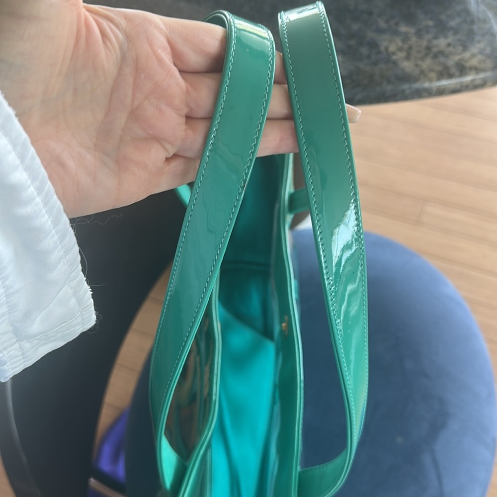 CHANEL triple C’s Teal Transparent Tote - Picture 9 of 10